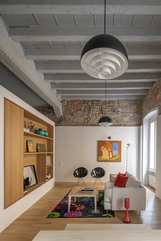 Loft we włoskim palazzo, projekt Alessandro Preda Linka, palazzo, loft