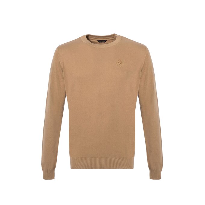 Beżowy sweter z&nbsp;bawełny