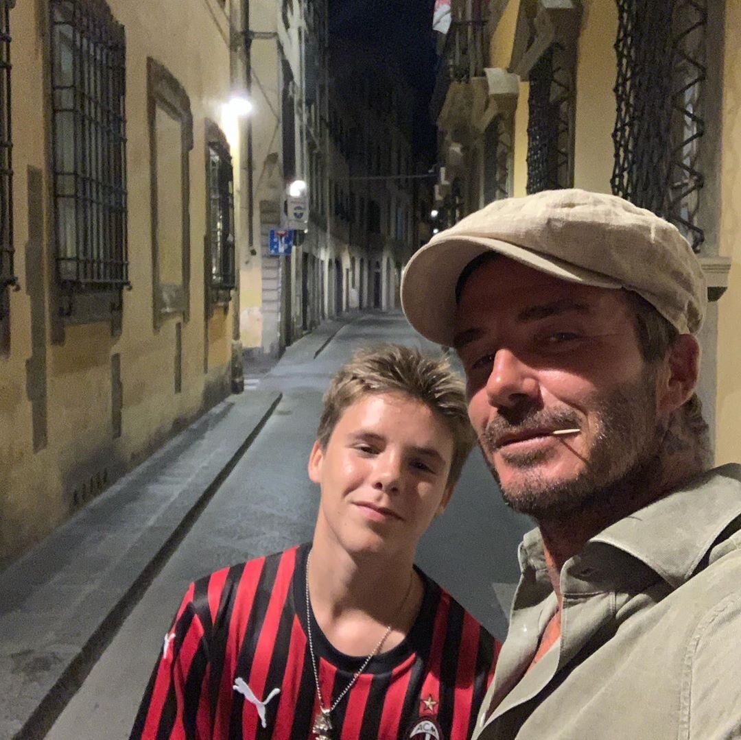 David Beckham z synem 