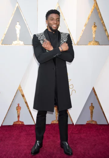 Chadwick Boseman podczas 90. ceremonii rozdania Oscarów w 2018 roku 