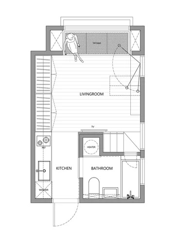 Projekt mieszkania autorstwa studia Little Design 