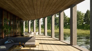 Dom na stawie, projekt pracownia MIL.MLE Miłosz Mleczko, MIL.MLE