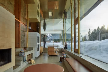 130-letni domek w górach w nowej odsłonie, projekt Mjölk Linka, Mjölk, domek w górach