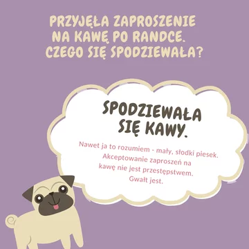 Grafika zamieszczona na profilu Mały, słodki piesek na Facebooku 