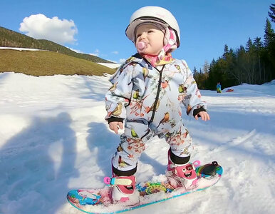 Najmłodsza snowboardzistka świata? Roczna dziewczynka jeździ jak...