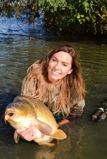 Monika Lechowska-Bacia z rybą 