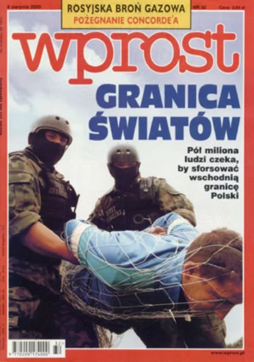 Okładka tygodnika Wprost nr 32/2000 (923)