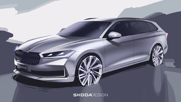 Skoda Superb 4. generacji &ndash; szkice modelu