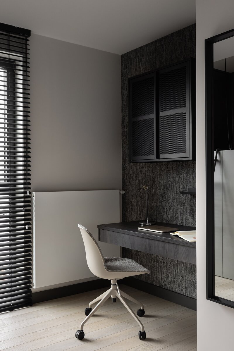 Dwupoziomowy apartament w&nbsp;inwestycji Chronos na&nbsp;warszawskiej Woli, projekt Moderna Design