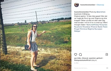 Pamiątkowe zdjęcie z Auschwitz 