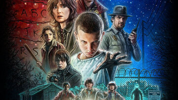 kadr z&nbsp;serialu "Stranger Things" (2016)