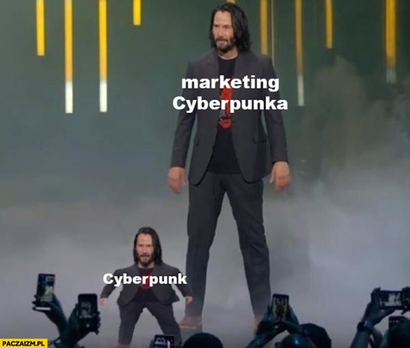 Mem po premierze Cyberpunka 2077 