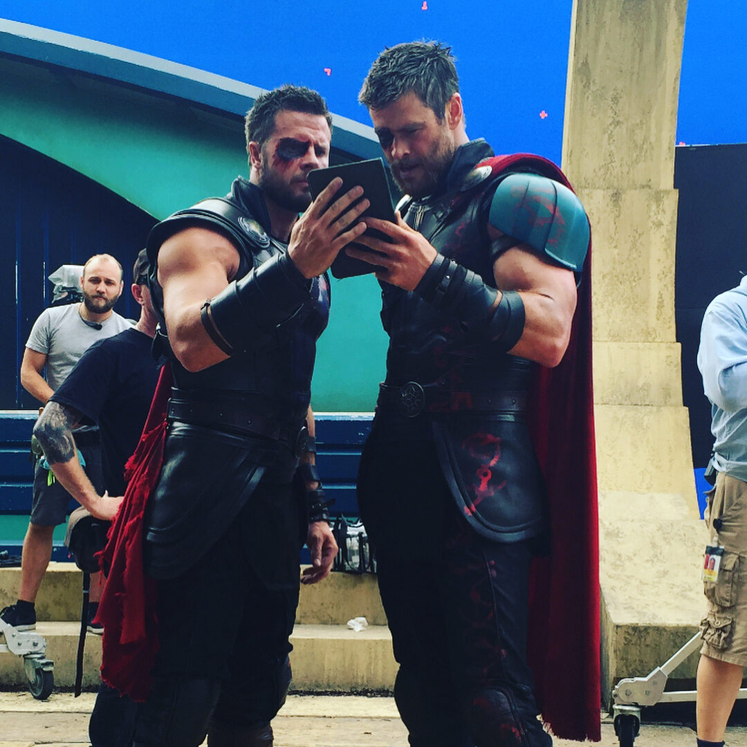 Chris Hemsworth (Thor) i jego dubler Bobby Holland 