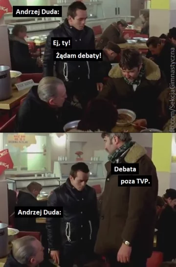 Mem związany z debatą prezydencką 