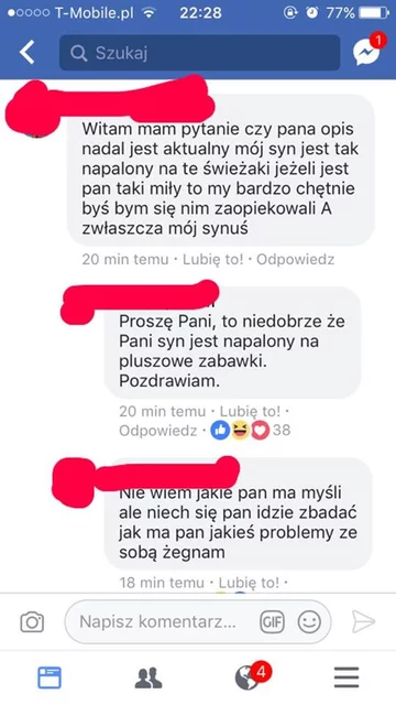 Screen z dyskusji o Świeżakach 