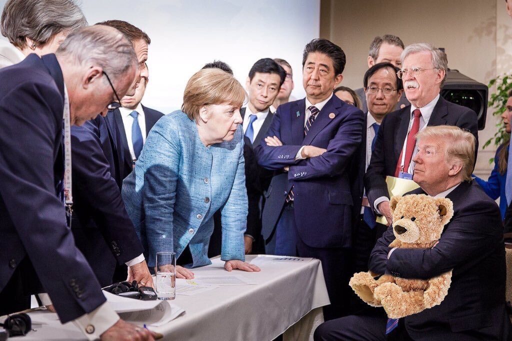 Przerobione zdjęcie ze szczytu G7 