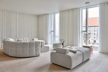 Mieszkanie całe w bieli Dinesen, białe mieszkanie