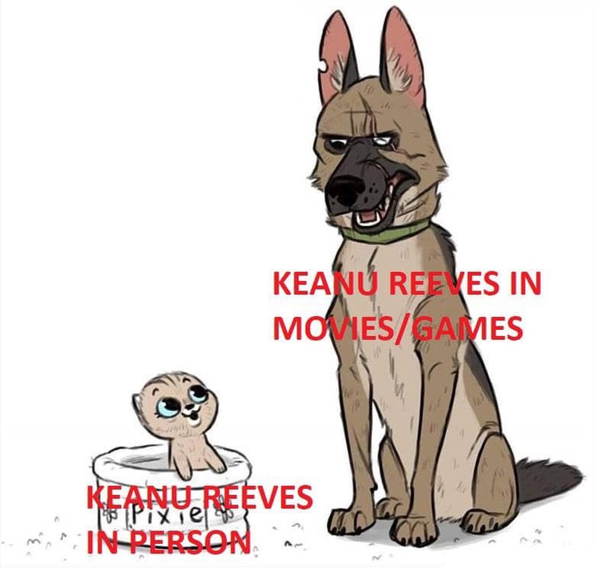 Mem z Keanu Reevesem po prezentacji gry Cyberpunk 2077 