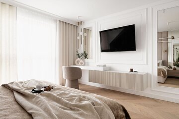 Eleganckie wnętrze zatopione w beżach, projekt: Architektownia 