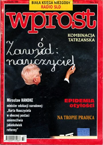 Okładka tygodnika Wprost nr 37/1998 (824)