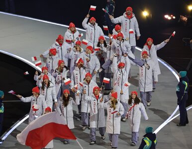 Miniatura: Reprezentacja Polski podczas ceremonii...