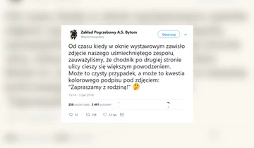 Wpisy zakładu pogrzebowego w mediach społecznościowych 