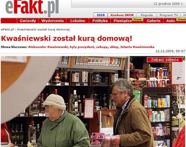 Miniatura: Kwaśniewski został kurą domową!