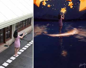 Oryginalne zdjęcie i jego przeróbka 