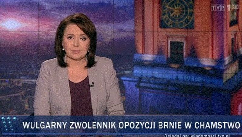 Pasek TVP za czasów prezesury Jacka Kurskiego 