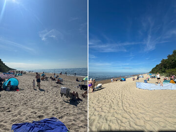 Plaża z&nbsp;parawanami