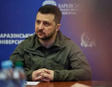 Miniatura: Wołodymyr Zełenski przemawiał podczas...