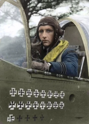 Stanisław Skalski, as myśliwski, który zestrzelił najwięcej wrogich samolotów wśród polskich pilotów Jego bilans to 18 zestrzelonych samolotów niemieckich (w tym dwa zespołowo) oraz dwa kolejne zestrzelone prawdopodobnie