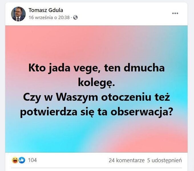 Wpis dziennikarza TVP3 Opole