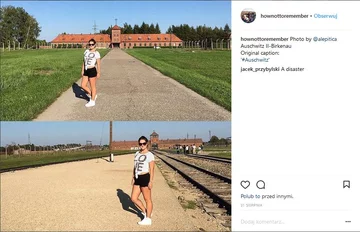 Pamiątkowe zdjęcie z Auschwitz 