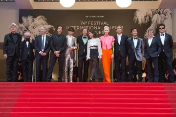 Jarvis Cocker, Hippolyte Giradot, Mathieu Amalric, Stephan Park, Roman Coppola, Timothee Chalamet, Lyna Khoudri, Wes Anderson, Tilda Swinton, Bill Murray, Benicio Del Toro, Alexandre Desplat, Owen Wilson, Adrien Brody 