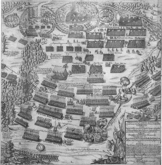 Bitwa pod Kłuszynem 1610, miedzioryt z XVII wieku