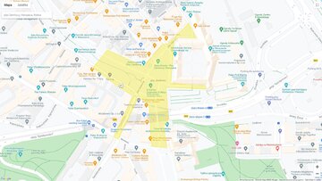 Miejsce protest&oacute;w z&nbsp;10 października, okolice pl. Zamkowego