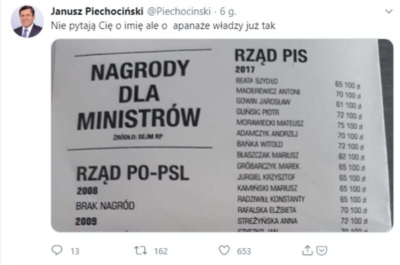 Jedna z odpowiedzi Janusza Piechocińskiego na rap prezydenta Dudy 