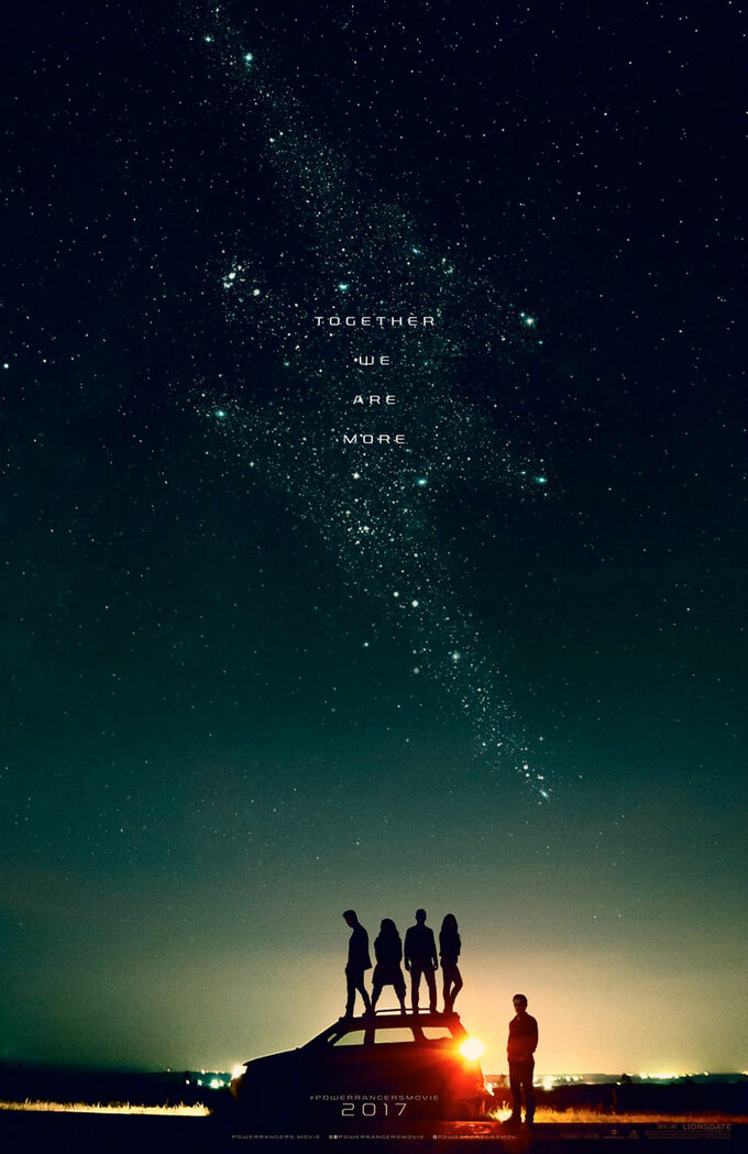 teaserowy plakat do filmu "Power Rangers" (2017)