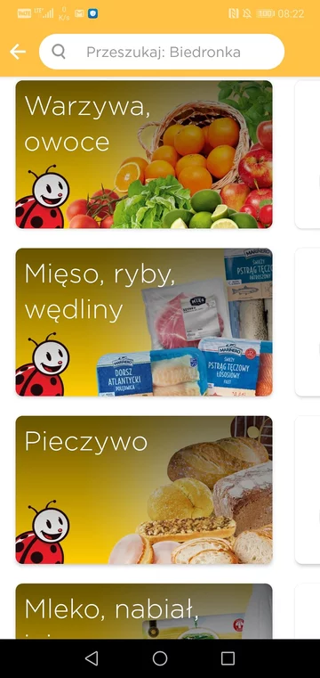 Screen z aplikacji Glovo 