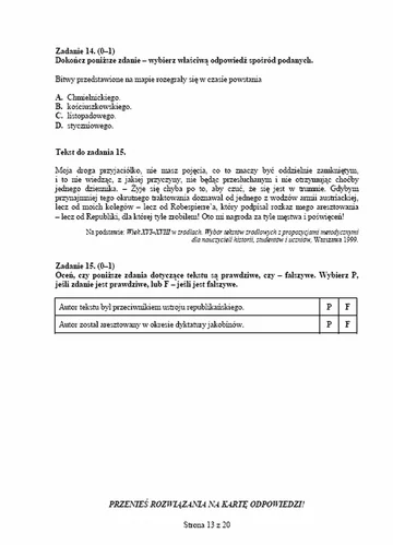 Egzamin gimnazjalny 2013. Część humanistyczna (fot.CKE)