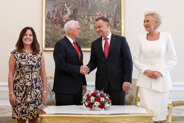 Mike Pence z wizytą w Pałacu Prezydenckim Mike Pence