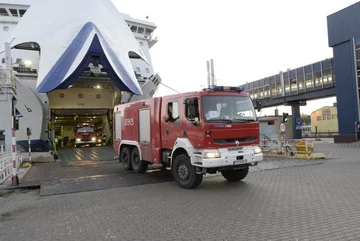 Prom, którym polscy strażacy wrócili ze Szwecji 