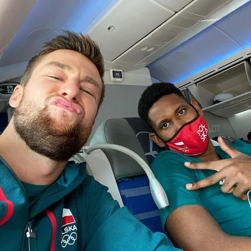 Michał Kubiak i Wilfredo Leon 
