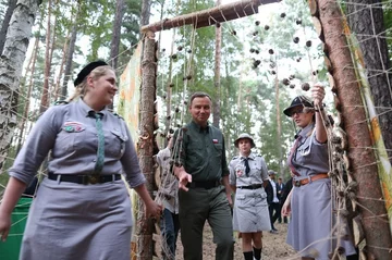 Andrzej Duda na obozie harcerskim 