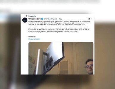 Miniatura: Dawid Kacprzyk nagrany z ukrycia. „Mam to...