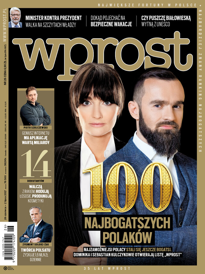 Okładka 26/2017 numeru tygodnika "Wprost"