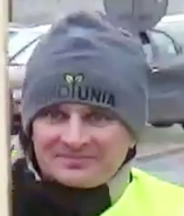Mężczyzna, który brał udział w proteście rolników 