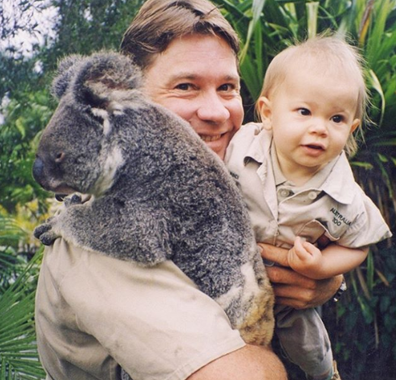 Steve Irwin z córką 