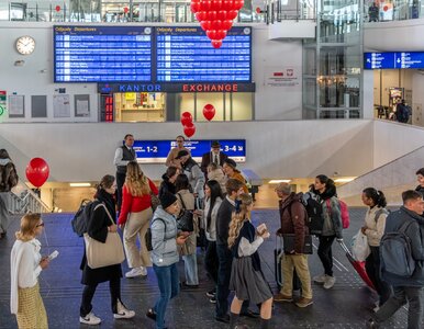 Miniatura: Czerwone balony w różnych miejscach w...